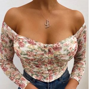 Off the shoulder crop top